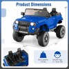 Costway 24V 2 Seater Ride on Car for Kids Licensed Toyota LC250 Ride on Truck with Remote Black/Gray/Navy/Pink/Red - 3 of 4