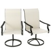 Outsunny Patio Swivel Chairs Set of 2, High Back Patio Dining Chairs with All-Weather Mesh Fabric and Metal Frame for Backyard, Porch or Garden - 4 of 4