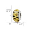 Black Bow Jewelry Yellow Striped Glass Sterling Silver Bead Charm - 4 of 4