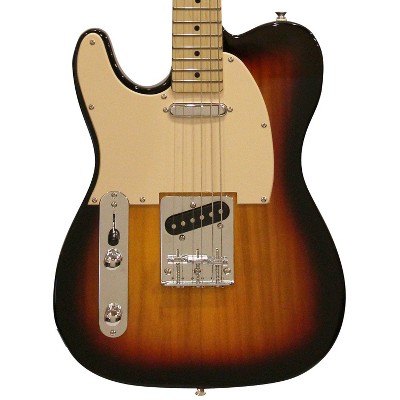 Sawtooth ET Series Left-Handed Electric Guitar, Sunburst with Aged White Pickguard