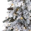 Nearly Natural 8-ft Flocked Montana Down Swept Spruce Artificial Christmas Tree with Pinecones and 500 LED Lights - 4 of 4
