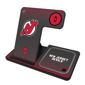 Keyscaper New Jersey Devils Linen 15-Watt 3 in 1 Charging Station - 1 of 4