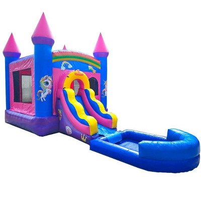 Pogo Bounce House Crossover Bounce House with Slide and Splash Pool