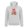 Everyday Kids Christmas Collection Red & Gold Painted Tree Girls Pullover Hoodie – Holiday Sweatshirt - 4 of 4
