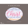 Dicksons SUNCG-1025 I Can Do All Things Pink and Blue 9 x 6 Inch Metal and Glass Suncatcher with Suction Cup - 2 of 2