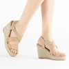 Allegra K Women's Espadrille Ankle Strap Crisscross Strap Wedges Sandals - 2 of 4