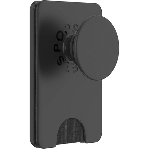 PopSockets Magnetic Phone Wallet with Grip and MagSafe, Magnetic Adapter  Ring Included - Black