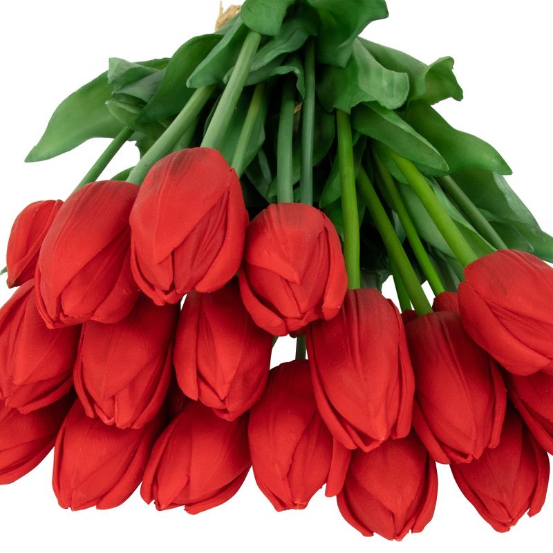 Northlight Real Touch™ Red Artificial Tulip Floral Bundles, Set of 6 - 18", 5 of 10