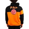 Naruto Shippuden Anime Men's Naruto Kanji Red Spiral Cosplay Zippered Hoodie - 2 of 4