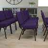 Emma and Oliver 21"W Stackable Church/Reception Guest Chair - 2 of 4