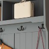 Famapy Wood 3-in-1 Hall Tree with 4-Metal Hooks Storage Bench - 3 of 4