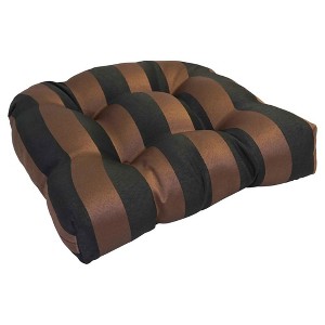 Blazing Needles, 19-inch U-Shaped Spun Polyester Outdoor Tufted Dining Chair Cushion - 1 of 1