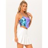 INSPIRE CHIC Women's Fashion Halter Neck Shiny Tank Camisoles - 4 of 4