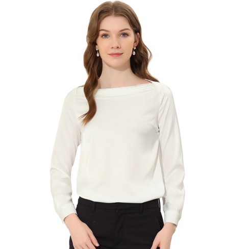 Smooth Boat Neck Long Sleeve Top