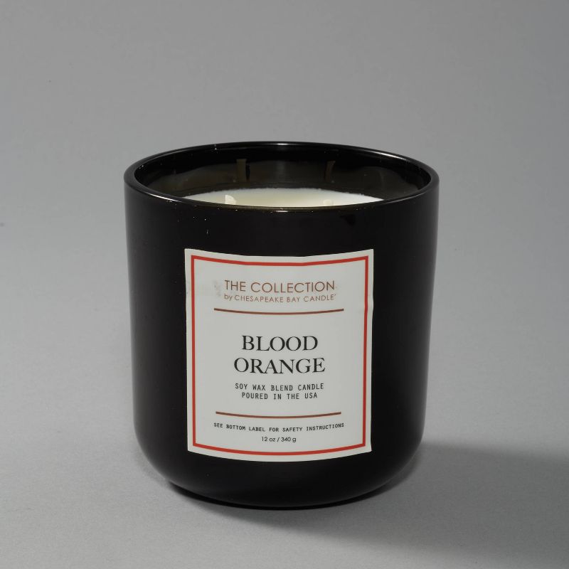 2-Wick Black Glass Blood Orange Lidded Jar Candle 12oz - The Collection by Chesapeake Bay Candle, 4 of 13