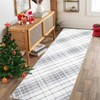 Machine Washable Runner Rug 2x6 Plaid Hallway Runner Vintage Lines Print Entryway Runners Non Slip Kitchen Rug Indoor Foldable Thin Rug for Laundry - 4 of 4