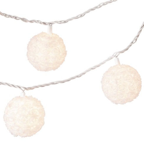 11 Rosette Globe String Lights White Room Essentials