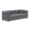 DOMETOUR 80 Inch Teddy Fleece Sofa for Living Room Bedroom, 3 Seat Modern Upholstered Sofa Futon Couch with 2 Pillows - 4 of 4