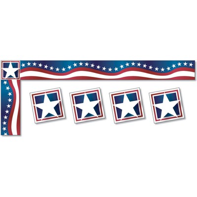 North Star Teacher Resources All Around the Board Trimmer, Stars & Stripes (Pack of 6)