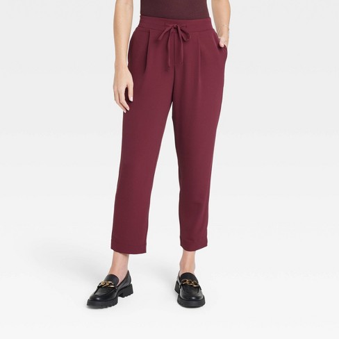 Maroon deals ankle pants