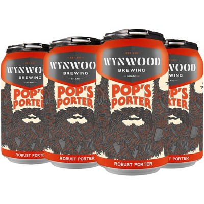 Wynwood Pop's Porter Beer - 6pk/12 fl oz Cans