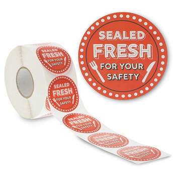 Fort Pack of 1000 candle warning stickers, roll warning stickers