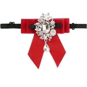 INSPIRE CHIC Women's All-match Fashion Performance Adjustable Diamond-encrusted Brooch Neck Tie - 1 of 4