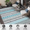 Outdoor Rugs Waterproof, Portable Lightweight Plastic Straw Camping Geometric Reversible Indoor Outdoor Floor Mat for RV Porch Deck Balcony Beach - 2 of 4