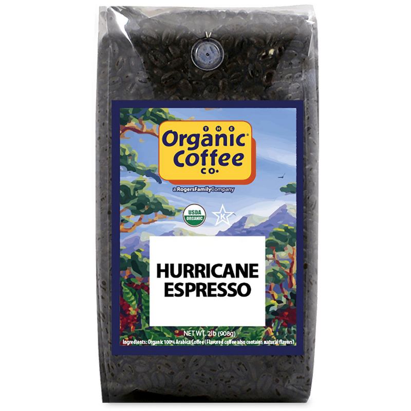 Organic Coffee Co., Hurricane Espresso, 2lb (32oz) Whole Bean Coffee, 1 of 6