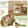 Tangkula Multi-level Cat Tree Cute Cat Tower w/ Top Perch Private Condo Side Basket - 4 of 4
