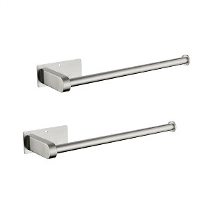 Tramull 2-Pack Wall Mount Paper Towel Holder, Self-Adhesive or Drill Under Cabinet for Kitchen & Bathroom - 1 of 4