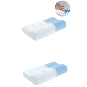 Dyonery 24" x 13.8" Neck Pillow Memory Foam Contour Pillow for Pain Relief Cervical Pillow for Sleeping, Orthopedic Pillow for Neck and Shoulder Pain - 1 of 4