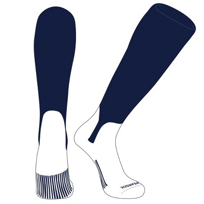 PEAR SOX OTC Baseball Softball Stirrup Socks (S, 5in) Navy, White (S)