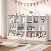 Three-Tier Kids Bookshelf and Bookcase with Storage Cabinet, Classroom Storage Cabinet, Kids Classroom Cubbies, and Multi Shelf Cubby Cabinet - 4 of 4