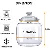 128 oz Unbreakable Airtight Food Storage Canister, 1 Gallon Plastic Shatterproof Apothecary Jar - 2 of 4