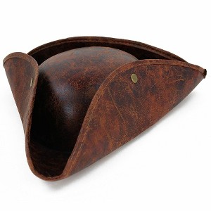 Skeleteen Kids Faux Leather Pirate Hat - Brown - 1 of 3