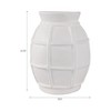 Decorative Contemporary Paper Mache Textured Vase - Modern Style for Home Office Bedroom Living Room Casual Decor - 14" White - 4 of 4
