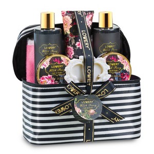 Lovery Home Spa Gift Basket, Luxury 8pc Bath & Body Set - 1 of 4