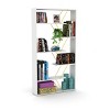 VYNXARIA Industrial Wood Frame Etagere Bookcase - 6-Shelf Open Back Bookshelf for Modern Living Rooms and Offices,White/Yellow - 2 of 4