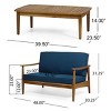 2-Piece Acacia Wood Patio Conversation Set, Outdoor Loveseat and Coffee Table for Balcony or Small Space – Koiai - 4 of 4