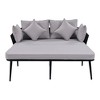 Carrie Modern Outdoor Patio Daybed, Woven Nylon Rope Backrest with Washable Cushions for 2-Person, Tanning Near Me - Maison Boucle - 3 of 4