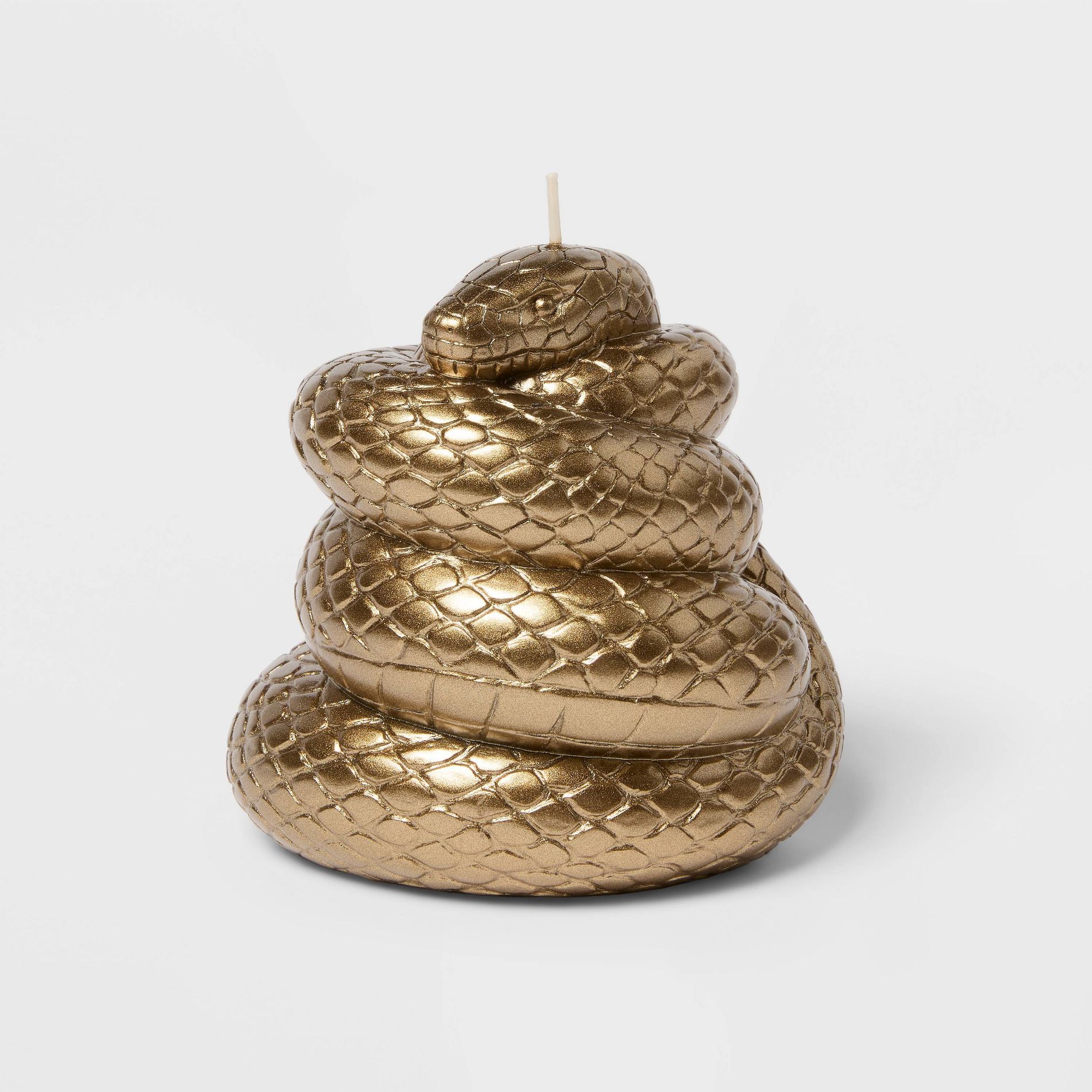 Metallic Gold Coiled Snake Wax Figural Candle - Threshold™