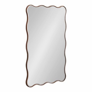 Kate & Laurel All Things Decor 24"X36" Viona Rectangle Scalloped Mirror Bronze - 1 of 4