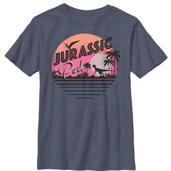 Boy's Jurassic Park Retro Postcard T-Shirt