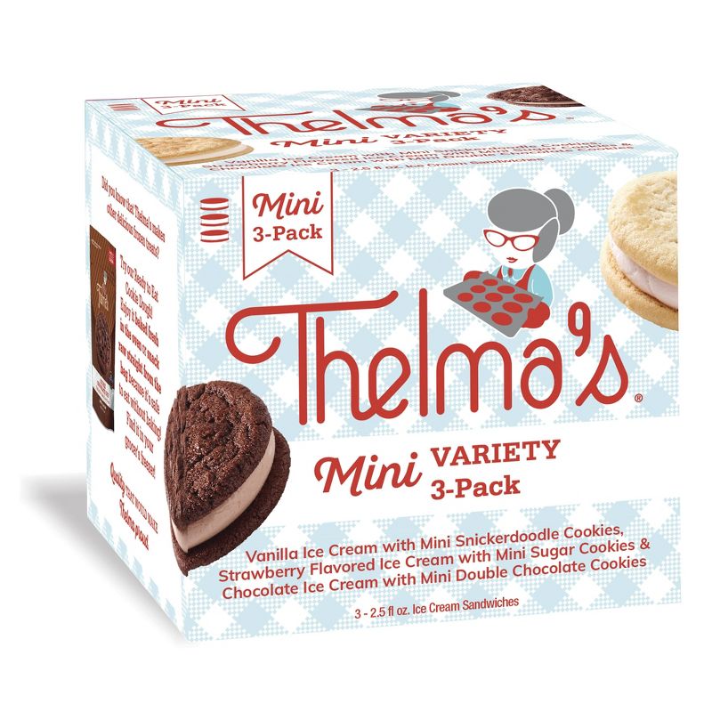 Thelma&#39;s Variety Pack Mini Ice Cream Sandwiches - 2.5oz/3ct, 1 of 6