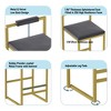 RISOKEYS Bar Stools-Upholstered Velvet Counter Height Barstools for Kitchen Island - Set of 2 Bar Chairs with Footrest & Backrest - 4 of 4