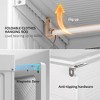 CAVINAS White Portable Wardrobe Closet,Clothes Storage Wardrobe with 11 Cube Compartments,1 Hanging Rod,11 Magnet Doors,Folding Bedroom Armoire - 4 of 4