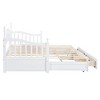NicBex Wooden Twin Size Daybed with Twin Size Trundle,Extendable Daybed with 2 Storage Drawers for Bedroom,Living Room,Apartment,White - 4 of 4
