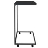 vidaXL Side Table with Wheels Black 21.7 in.x13.8 in.x27.6 in. Engineered Wood - 4 of 4
