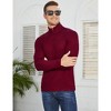 Mens Quarter Zip Up Sweaters Slim Fit Lightweight Mock Neck Pullover Casual Muscle Stretch Polo Sweaters - 4 of 4